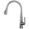 KTS15-TB Pull-Down Spray Kitchen Faucet, Brushed Nickel, 16.5"
