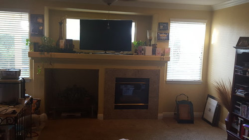Tv Niche And Fireplace
