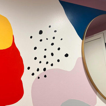 Custom Painted Mural - Powder Bathroom