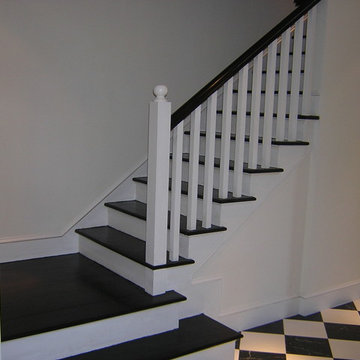 BLACK AND WHITE STAIRCASE