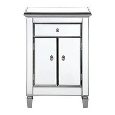 Chamberlan Clear Mirror 1 Drawer 2 Door Cabinet