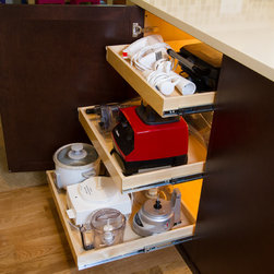Single-Height Roll Out Shelves - Kitchen Drawer Organizers