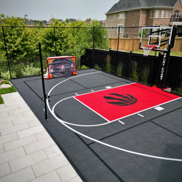 Professional Multi-Sport Court with Custom Lines and Reinforced Base