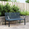 vidaXL Outdoor Patio Bench 2-Seater Bench Garden Loveseat Chair Gray Wood