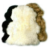 Sheepskin Faux Fur Rug, White, 5'x7'