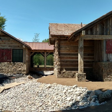 Rustic American Log Stack Siding Jackson, WY
