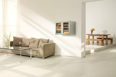 Large trendy open concept family room photo in Other