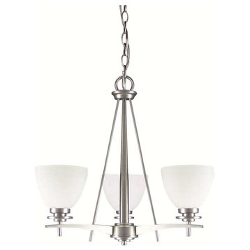Canarm New Yorker 3 Light Chandelier in Brushed Pewter