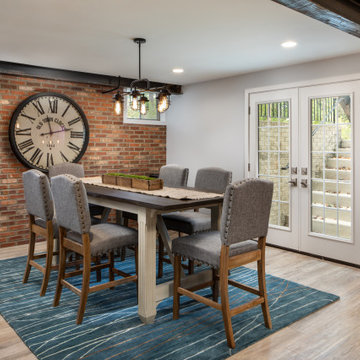 Brick Accents with Shuffleboard Basement