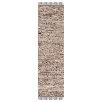 Safavieh Couture Natura Collection NAT327 Rug, Brown/Ivory, 2'3"x8'