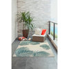 Carmel Palm Indoor/Outdoor Rug, Aqua, 6'6"x9'3"