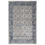 Nourison - Nourison KI Malta MAI04 5'3"x7'7" Ivory/Blue Rug - This Machine Made rug would make a great addition to any room in the house. The plush feel and durability of this rug will make it a must for your home. Quick Delivery - Satisfaction Guaranteed