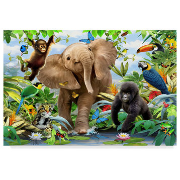 "Baby Jungle" by Howard Robinson, Canvas Art