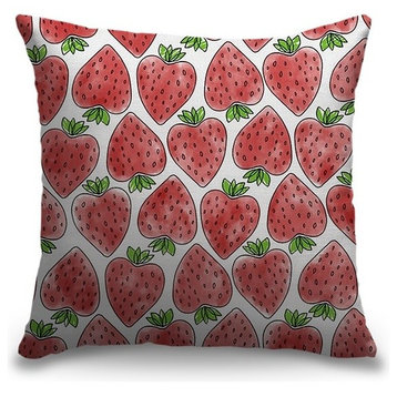 "Strawberry Bliss" Pillow 18"x18"