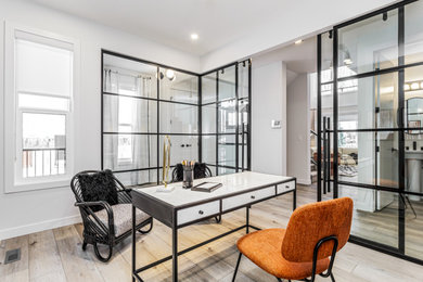Example of a danish home office design in Calgary