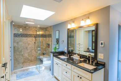 Bathroom - shabby-chic style bathroom idea in Providence