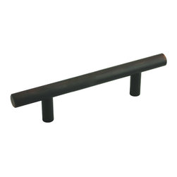 Door Corner - Oil Rubbed Bronze European Bar Pulls, 3-1/2" Hole-Centers - Cabinet And Drawer Handle Pulls