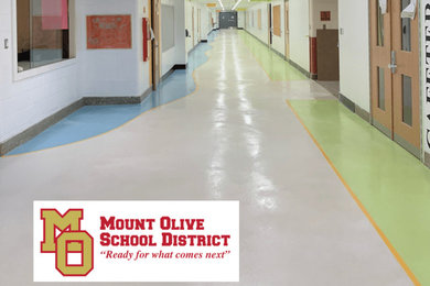 Concrete Microtopping Floor Installation- Mt. Olive school