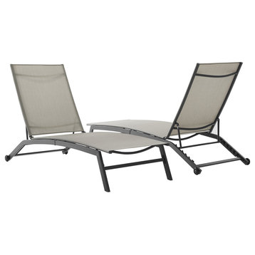 Weaver 2-Piece Outdoor Sling Chaise Lounge Set, 2 Lounge Chairs