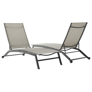 Courtyard Casual Brown Beach Front Deck Chair to Chaise Lounge Combo -  Contemporary - Outdoor Chaise Lounges - by Courtyard Casual | Houzz