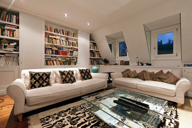 Trendy living room photo in New York