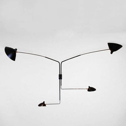 Serge Mouille - Serge Mouille 4 Arm Rotating Sconce - Swing Arm Wall Lamps