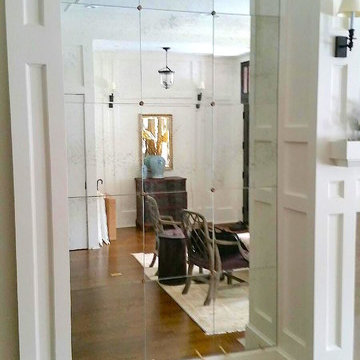 Antiqued Mirror Fireplace
