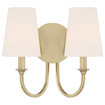 Payton 2 Light Vibrant Gold Wall Mount