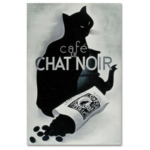 Chat Noir Coffee By Vintage Apple Collection Canvas Art Contemporary Prints And Posters By Trademark Global Houzz