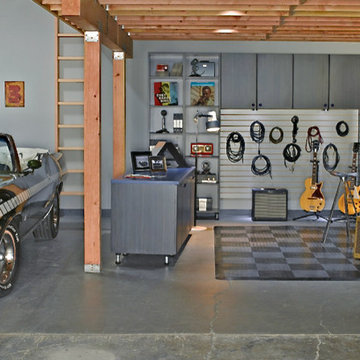 Rock n Roll Garage with RaceDeck garage flooring parking pad