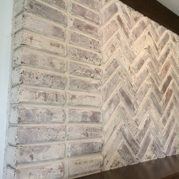 Fireplace Brick whitewash