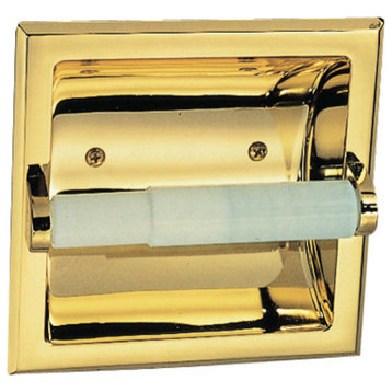Design House 533372 Polished Brass Toilet Paper Holder - Polished Brass