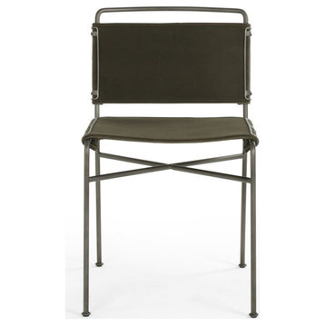 Delfina Dining Chair, Modern Velvet Loden Set of 2