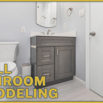 Small Modern Bathroom Remodeling Timelapse Video