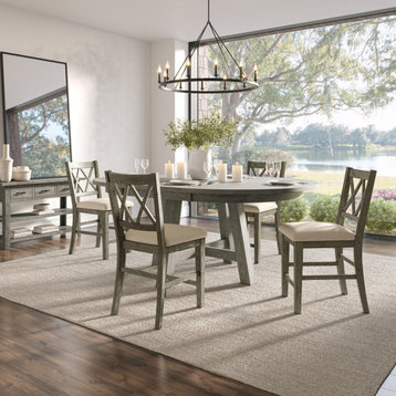Telluride Contemporary Rustic Farmhouse Five-Piece Counter Height Dining Table