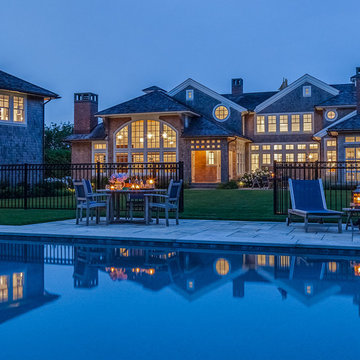 Warm Welcome - Patio, Pool & Landscape Design - Cape Cod, MA Custom Home