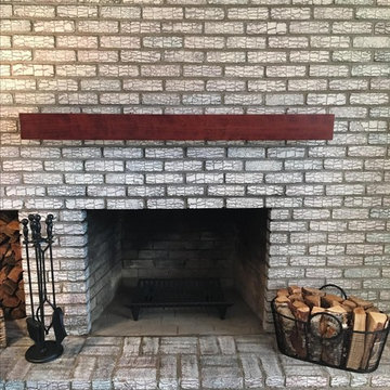 Cherry wood mantel