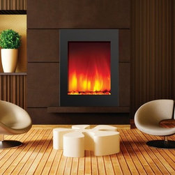 Amantii Zero Clearance Vertical Electric Wall Fireplace - Indoor Fireplaces