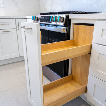 Modern White Kitchen Renovation | Premium RTA Kitchen Cabinets by The Cabination