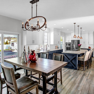 Blue & White Transitional Kitchen Remodel