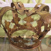 Crown Table Top Decor Antiqued Gold, Ornate Jeweled Queen Princess Metal