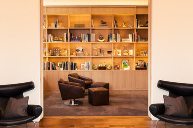 Inspiration for a contemporary family room remodel in New York