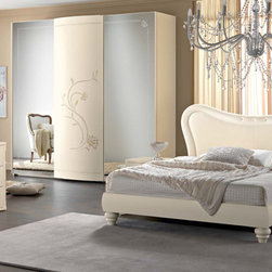 Spar Neoclassical Bed / Bedroom Set Amalfi Ivory - $2,025.00 - Platform Beds
