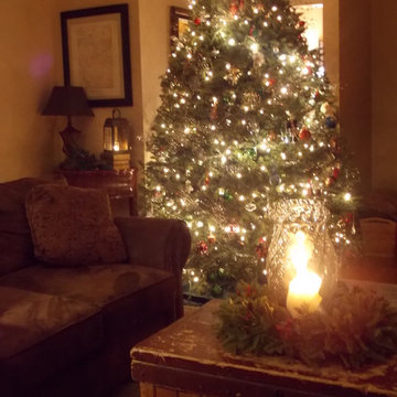 New England Home Decorated For Christmas