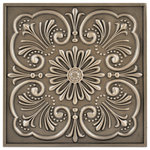 Nichetiles - Backsplash Metal Mural Tile Hand Made Plaque Crown 12"x12" Bronze - Crown Metal mural is ideal for creating a traditional look with a modern twist. This masterpiece provides you to create timeless decoration in your home. Welcome to a world of finesse and of elegance! This premium real metal mural provides style, elegance and uniqueness like never seen before. With Crown Collection, your room will be the eye-catching space that you will admire!