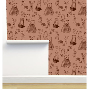 Woodland Animals Wallpaper by Julia Schumacher, Sample 12"x8"