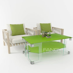 COLUMBINE GLASS COFFEE TABLE - Products