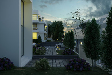 Example of a minimalist home design design in Stuttgart