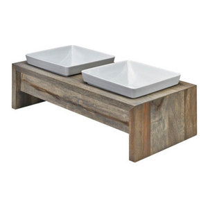 Elevated Dog Bowl Stand Rustic Dog Bowl Rustic Pet Bowls And