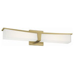 George Kovacs Lighting - Gege Kovacs Lighting P1533-248-L Plane-LED Light Bath Vanity - Color Temperature:  CRI: 93 LIPlane-LED Light Bath Honey Gold Frosted AUL: Suitable for damp locations Energy Star Qualified: n/a ADA Certified: n/a  *Number of Lights: 1-*Wattage:30w Z10 LED bulb(s) *Bulb Included:Yes *Bulb Type:Z10 LED *Finish Type:Honey Gold